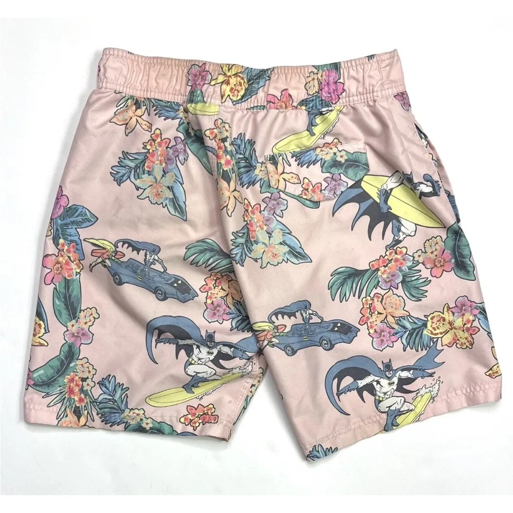 Batman Hawaiian Board Swim Trunk Shorts DC Comics - Picture 2 of 8